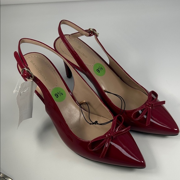 Bandolino Shoes - Bandolino Red Patent Slingback Heels